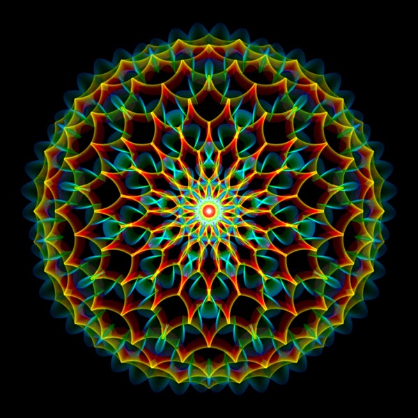 Neon Flower by Deometry